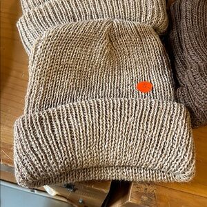 US alpaca Cozy Knit cardigan unisex Beanies in Tan and Brown